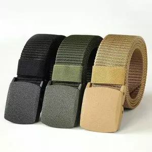 [콩심팥심]아웃도어 가벼운 나일론 벨트 허리띠 플라스틱버클