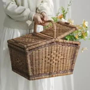 [JED] 루마 피크닉 바구니 라탄 대