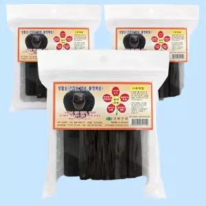 국산 참숯 백탄 x3개 장담그기 간장숯 물정화 탈취용 숯백탄 세트 냉장고 싱크대 정화