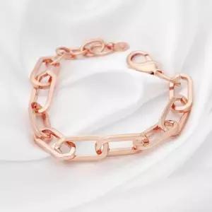 여성팔찌 로즈골드 베이직 빅 볼드 체인 패션 팔찌 14kgp