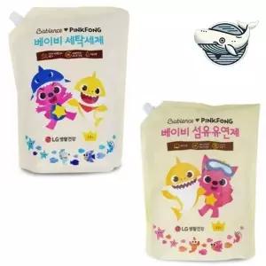 [에이치플러스몰]아기 베이비 세탁 세제 섬유 유연제 리필형