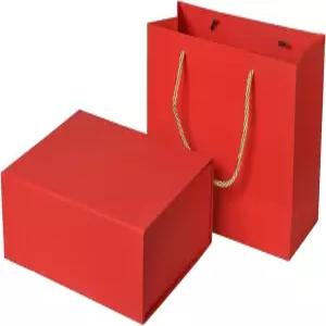 크리스마스 할로윈 생일 발렌타인데이 선물 포장용 뚜껑이 있는 9.8 x7.9 x4 상자 빨간색