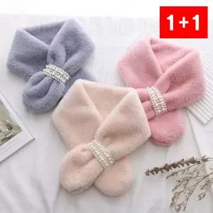 목도리 퍼머플러 밍크 겨울 여성 넥워머 니트 방한 스카프