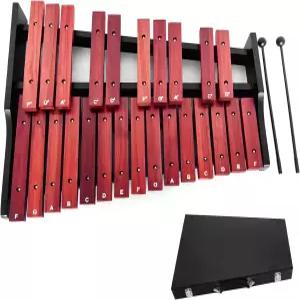 전문가용 나무 마림바 실로폰 - 25/32/37 주요 옵션 망치가 포함된 완비 세트 조절 가능한 스탠드 및 성인