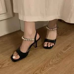 인기상품 파티 룩 원피스 스커트 여름 구두 오픈 스트랩 샌들 힐 [WFK365S_260405]