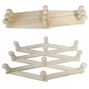 [JED] 모자걸이 바지 늘어나는 벽부착 원목자바라 옷걸이