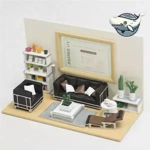 [골드스마일]유럽 스타일 미니어쳐 액자 손으로 그린 실내