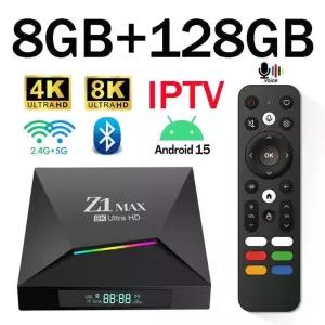 셋톱박스 Z1max TV 박스 안드로이드 15 IPTV 올위너 H618 쿼드 코어 4G 5G 듀얼 와이파이 HD 8K 4K 미디어
