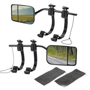 RV 와이드 뷰 확장형 고정 후방 거울 트레일러 금속 브래킷 조절 각도