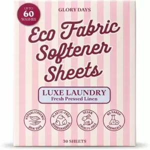 세탁기용 섬유 유연제 시트 천연 세탁 신선한 린넨 향 플라스틱 프리 저자극성 친환경 60 하중