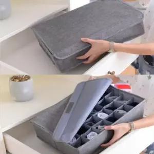 [JED] 접이식 패브릭 속옷 수납함 박스 양말 칸막이 정리