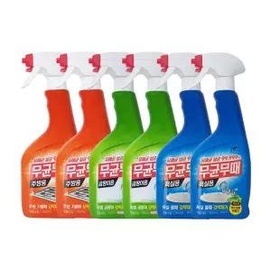 [유한락스]피죤 무균무때 주방용x2 + 곰팡이x2 + 욕실용x2