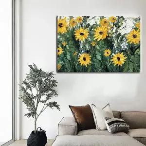 캔버스 80cm 인테리어 60cm 해바라기 B 그림액자 입체