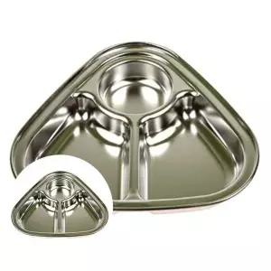 스텐 3칸 간식쟁반 1호 간식스텐식판