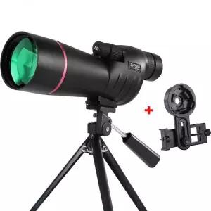 필드스코프 망원경 25-75x60 스포팅 스코프 HD 단안 방수 장거리 조류 관찰 촬영 캠핑용 삼각대