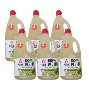 백설 콩기름 대두유 1.8L x 6개