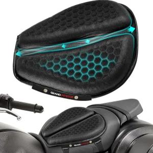 그랜드 핏스탑 접이식 모터사이클 젤 시트 쿠션 대형 3D허니콤 구조 충격 흡수 및 장시간 탑승을 위한