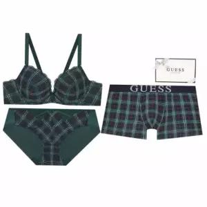 [매장정품] 게스 언더웨어 [/쇼핑백] 홀리데이 체크 커플속옷세트 GDWBRB11GDWBPB11GDMDRB11DGR