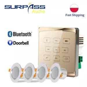 호환  벽 앰프용 배경 음악 SD AUX USB 음악 플레이어 블루투스 앰프 음악 컨트롤러 패널 천장 스피커 세트