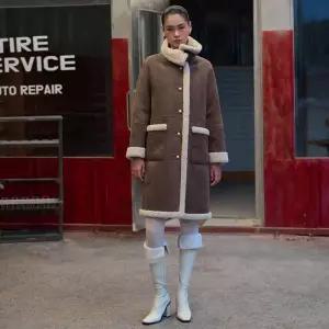 백화점 케네스레이디 이프 무스탕 코트 ETTHPL01