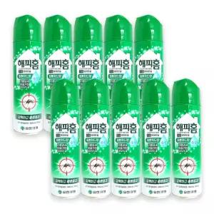 뿌리는 모기 살충제 유한양행 해피홈 에어로솔 피톤치드향 수성 500mlx10개