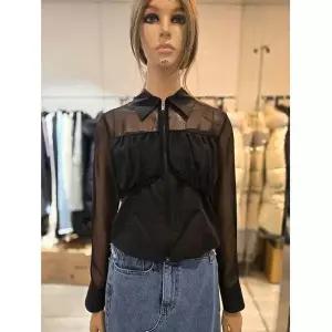 에고이스트 셔링 포인트 시스루 셔츠형 블라우스 ES2WB-960 721745