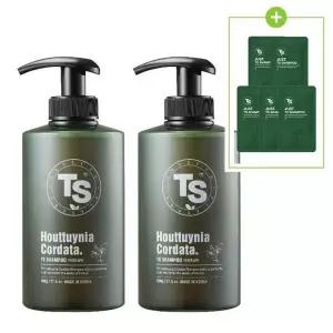 [셀러허브]TS 어성초 샴푸 500g 2개 + TS샴푸 6g 5개 탈모완화 티에스 (S48038192)