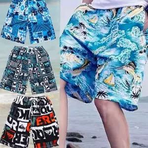 남녀공용 쿨링 비치팬츠 허리밴딩 여름 해변 수영장 바캉스 커플룩 반바지