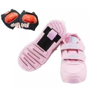핑크 바퀴 달린 운동화 아동 롤러 스케이트 신발 실내 야외 놀이 키즈 슈즈
