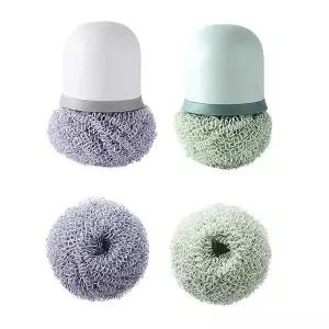 주방용 손잡이 탈부착 수세미 본품 화이트 프라이팬 주방용