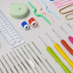 코바늘 가방 털실 뜨개질바늘 세트