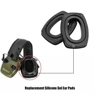 호환  Howard Leight Honeywell Impact 스포츠 전술 헤드셋 전자 사격 청력 보호 귀마개 용 젤 이어 패드