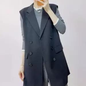 블랙팬서 여사친 봄 이른 블레이저 상의 솔리드 브이넥 정장 조끼 OPH1