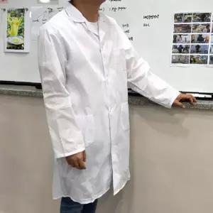 실험가운 화이트 XL 의료용 연구실 작업복 긴팔 위생복 실습복 병원 약국 학생용