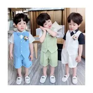 팜므 남아 정장 유아 아기여름정장 아동 색빛 파스텔 정장 3종세트설날