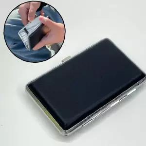 슬림 담뱃갑 휴대케이스 원터치 개폐 흡연자용품 금속소재 슬라이드형 남성용