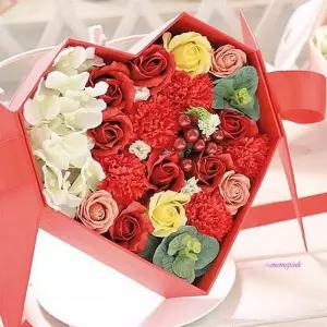 플라워 비누꽃 용돈 꽃다발 기념일 카네이션 박스 선물 카네이션용 돈박스pqr211