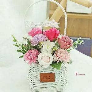 스승의날 바구니 카네이션 비누꽃 선물용def681