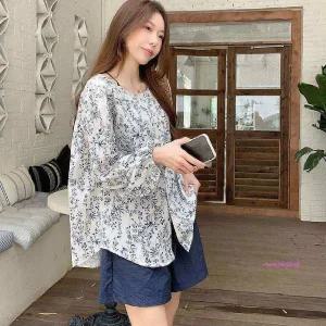 하늘 패턴 코디세트 팬츠 블라우스 바스락ijk434