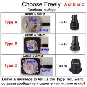 47가지 패턴 광학 스누트 프로젝션 모델링 마스크 및 고보 금속 홀더 고정기 (프로파일 조명 스포트라이트
