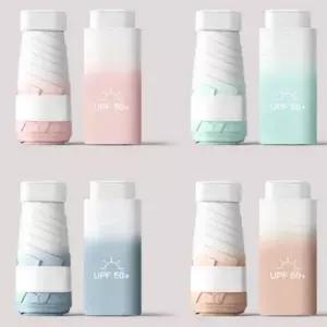 그라데이션 미니 양우산 소형 3단 수동 양산 우산