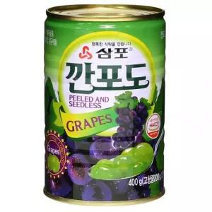 삼포 깐포도 포도알맹이 400g 포도 통조림 포도알갱이 포도통조림 삼포깐포도