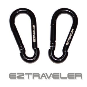 이지트래블러[이중코팅블랙강철카라비너 6/7cm/2개 ]