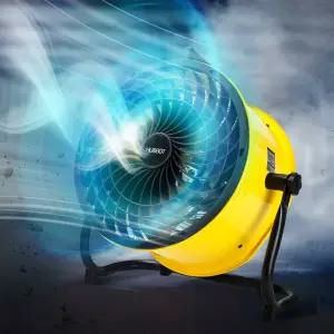 휴앤봇 업소용 선풍기 노랑 산업용 대형 공업용 써큘레이터 14인치 35CM