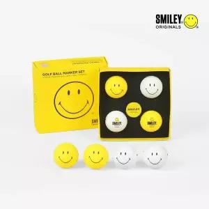 스마일리 오리지널스 3피스 골프공 4구 볼마커 세트 단품