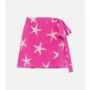 발렌티노 프린트 실크 랩 스커트 TP547767226