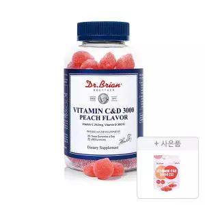 닥터브라이언 비타민C&D 3000 복숭아맛 100구미, 1개 + 증정(복숭아맛 15구미, 1개)