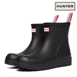 HUNTER 플레이 숏 레인부츠 장화 블랙 WFS2020RMA-BLK