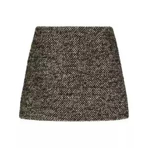 돌체앤가바나 체크 트위드 미니 스커트 F4CE8TFMMHC TP445086144