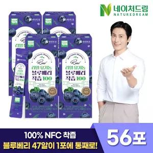 네이처드림 리얼 유기농 블루베리착즙 100 20g 14포 4박스/미국산 블루베리 NFC착즙 유기농인증 안토시아닌